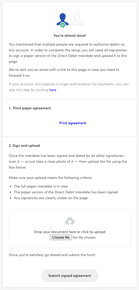 Mandates requiring multiple signatures